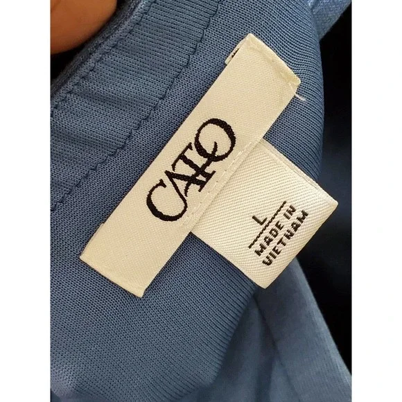 Cato Women's Blue Floral Rayon Square Neck Sleeveless Long Maxi Dress Size Large - Picture 7 of 10